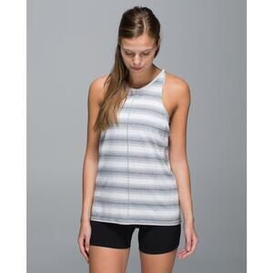 Lululemon Find Your Zen Tank Gray Capilano Stripe - Size -  4